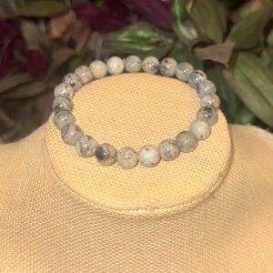 Unique Sodalite with calcite crystal bracelet